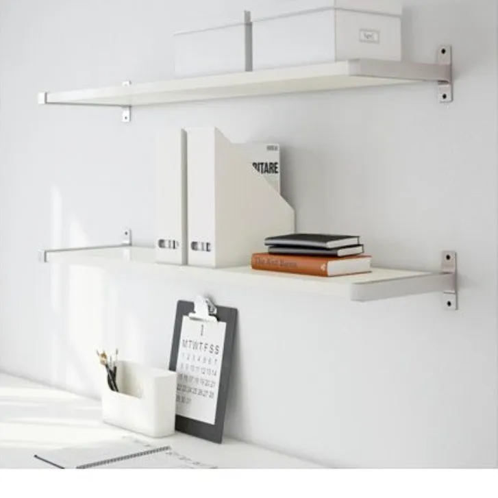 BNIB Ikea Ekby Jarpen White Wall Shelf With Brackets photo 1