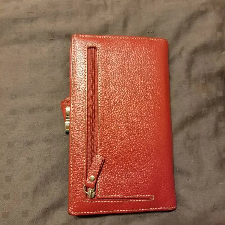 EUC - Authentic Red Leather Danier Wallet photo 5