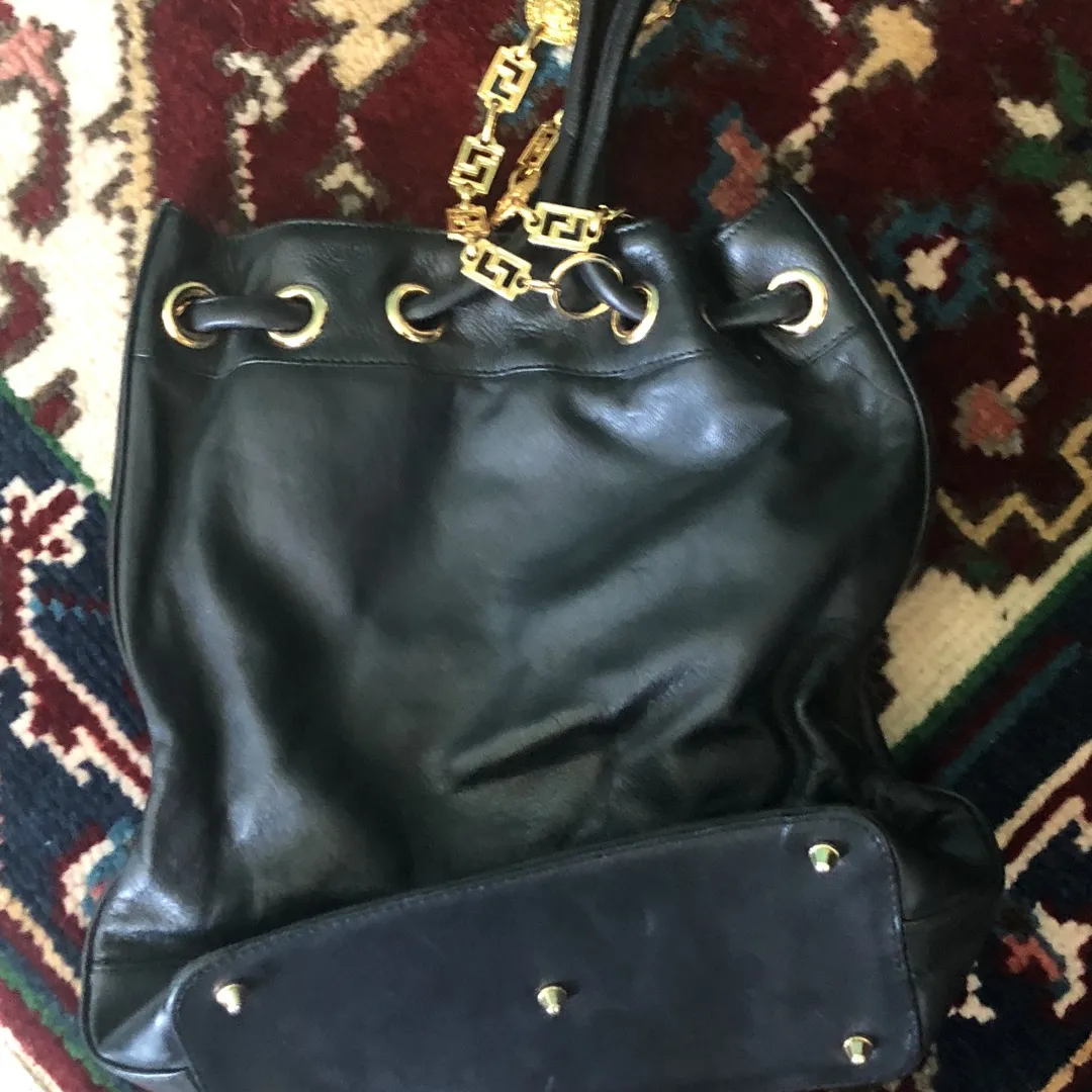 Vintage Versace handbag With Gold Chain (not Authentic) photo 6