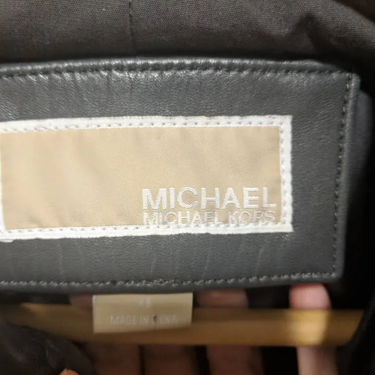 Michael Kors Leather Jacket XS photo 3