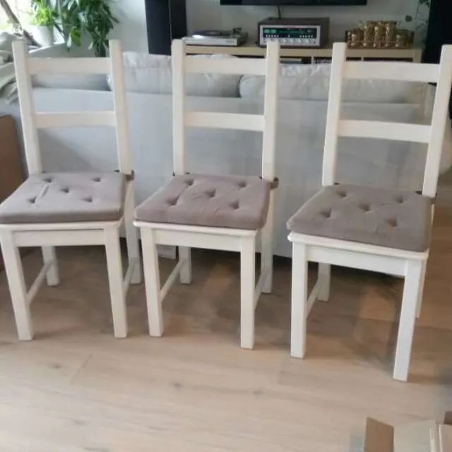 Three Dining Chairs + Cushions photo 1