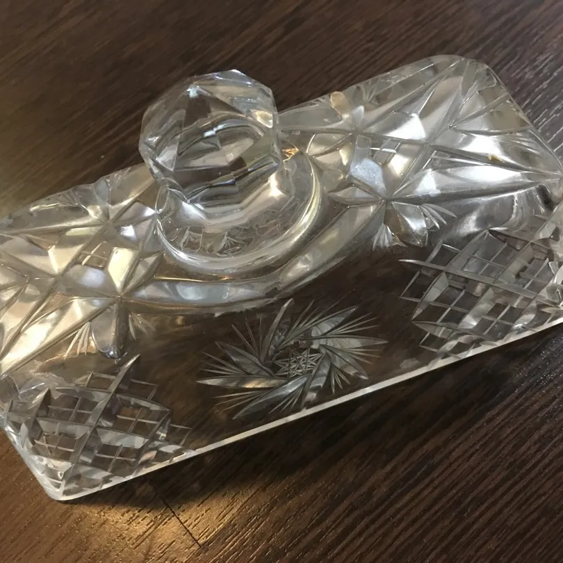 Genuine Crystal Butter Dish Cover photo 1