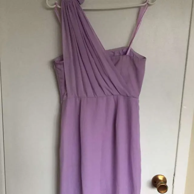 BCBG Lilac Dress Size 6 photo 3