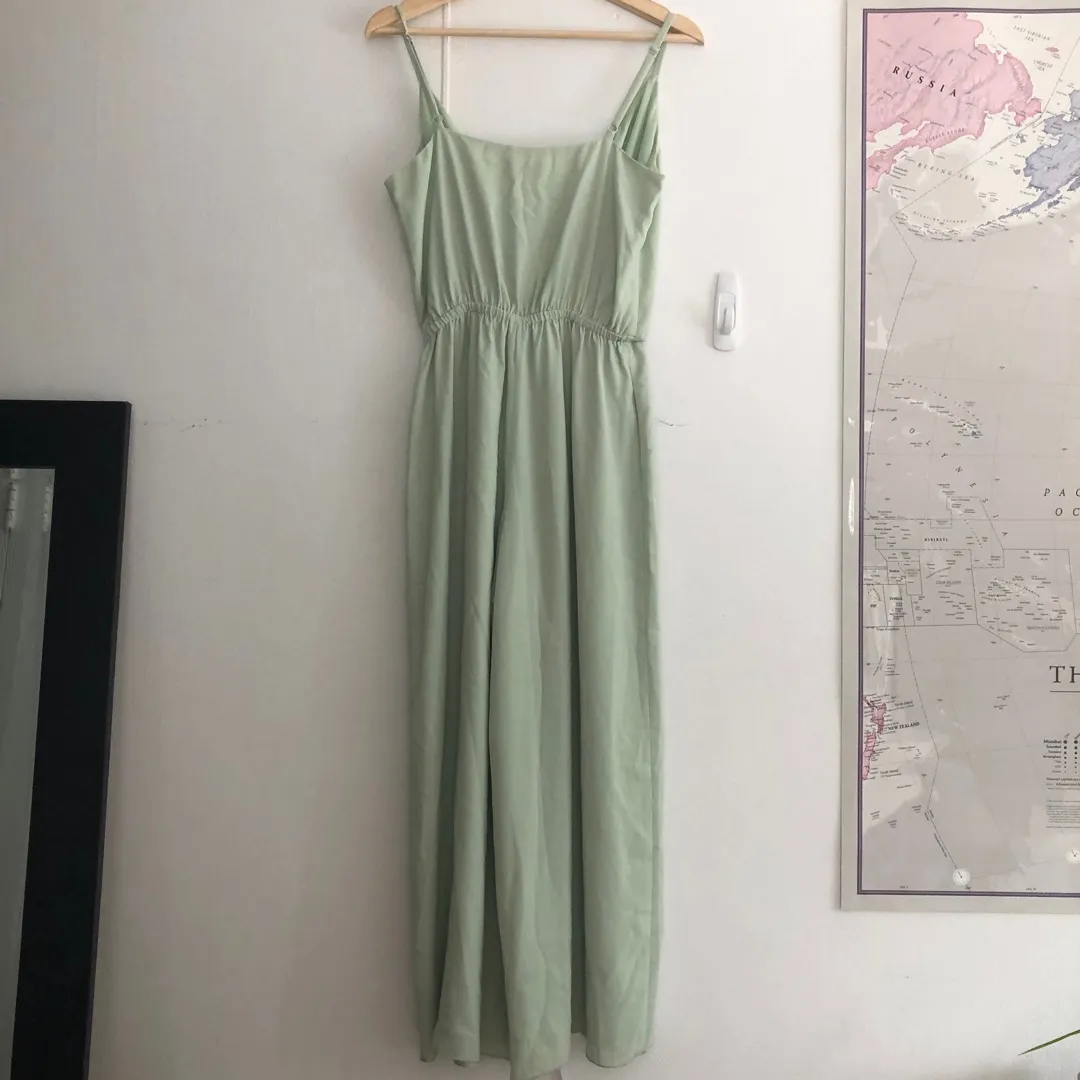 Sage Green Melodie Jumpsuit Wide-leg V-neck from Wilfred photo 5