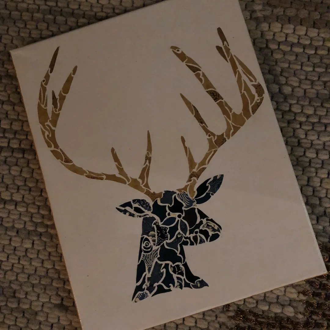 Paper Art: Deer On Canvas photo 1