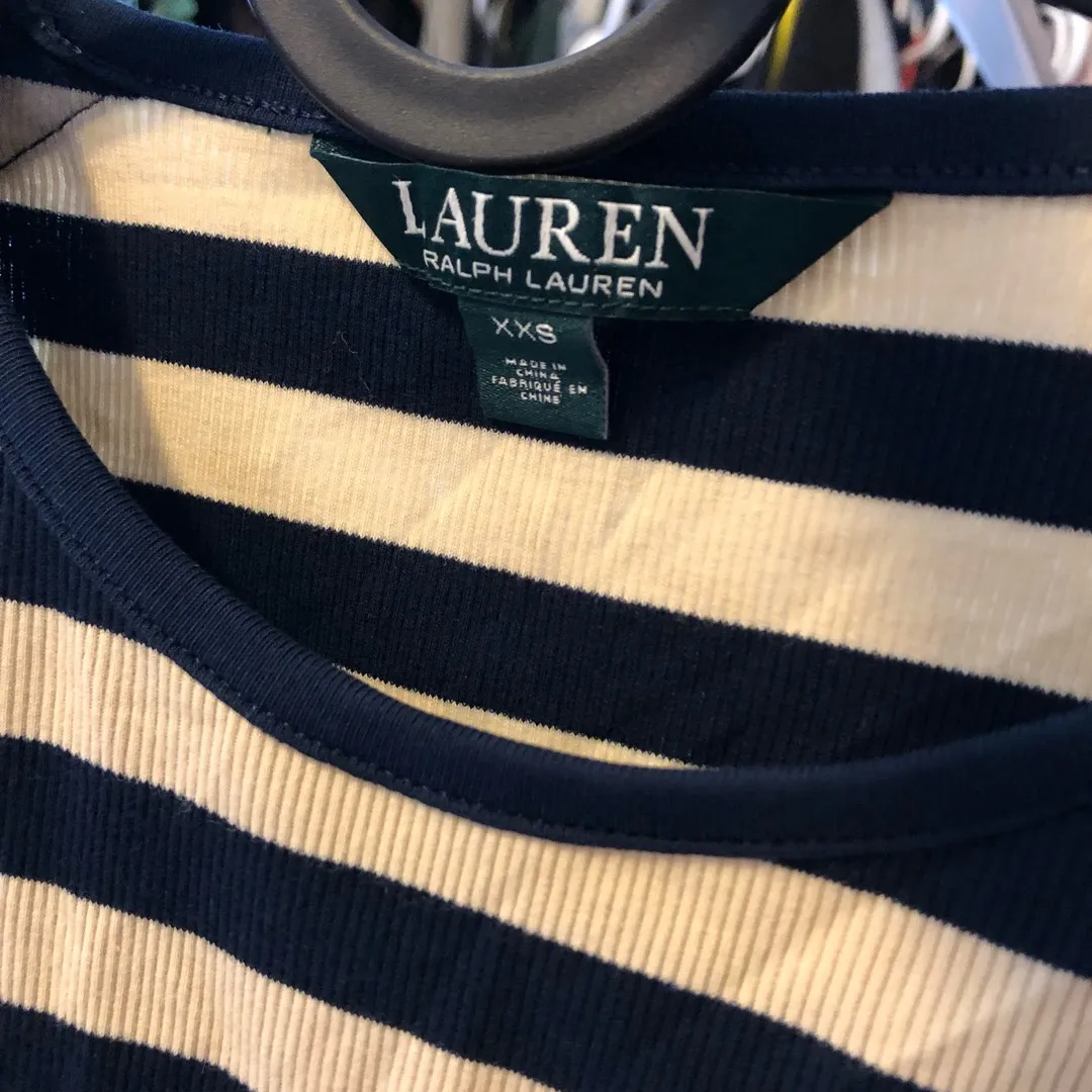 Ralph Lauren Long Sleeve Shirt W/faux Suede Shoulders XXS photo 4