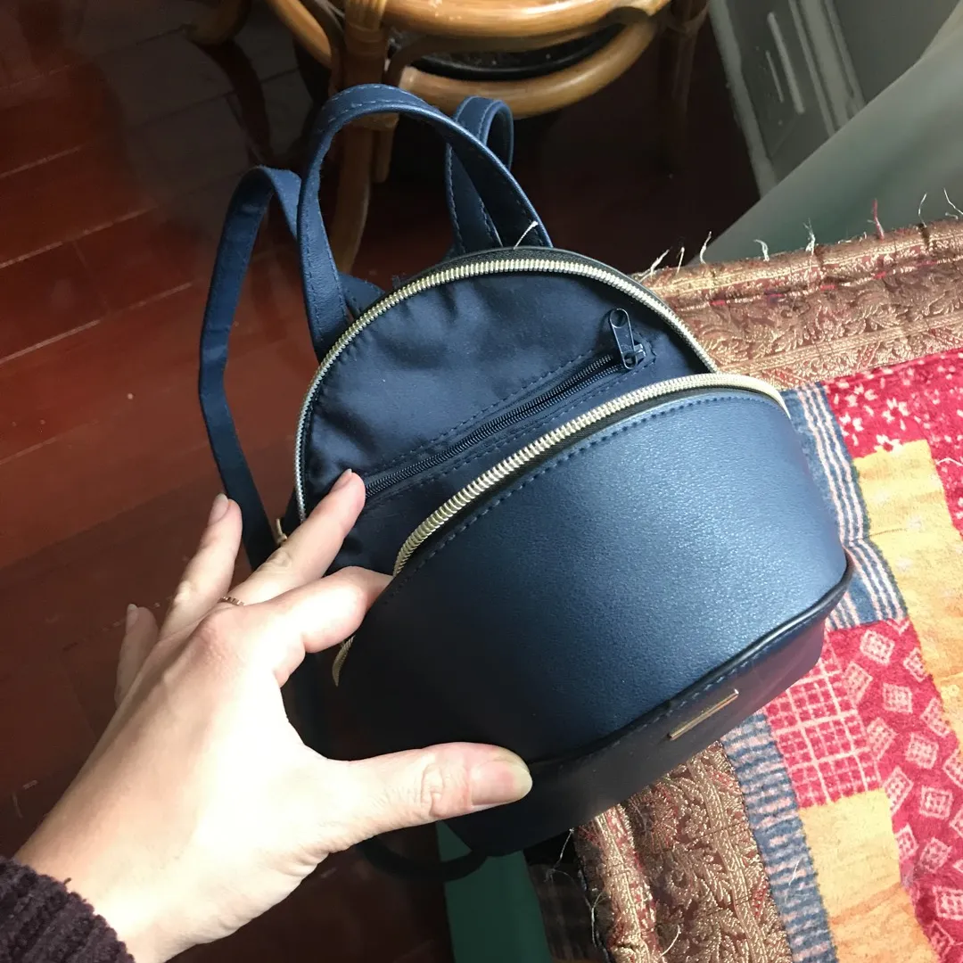 Mini Navy Blue Backpack photo 1
