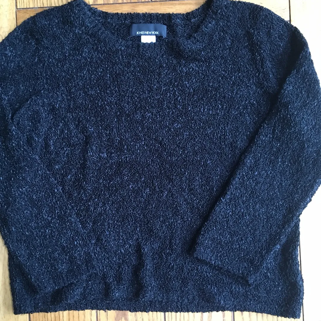 Fuzzy Black Sweater photo 1