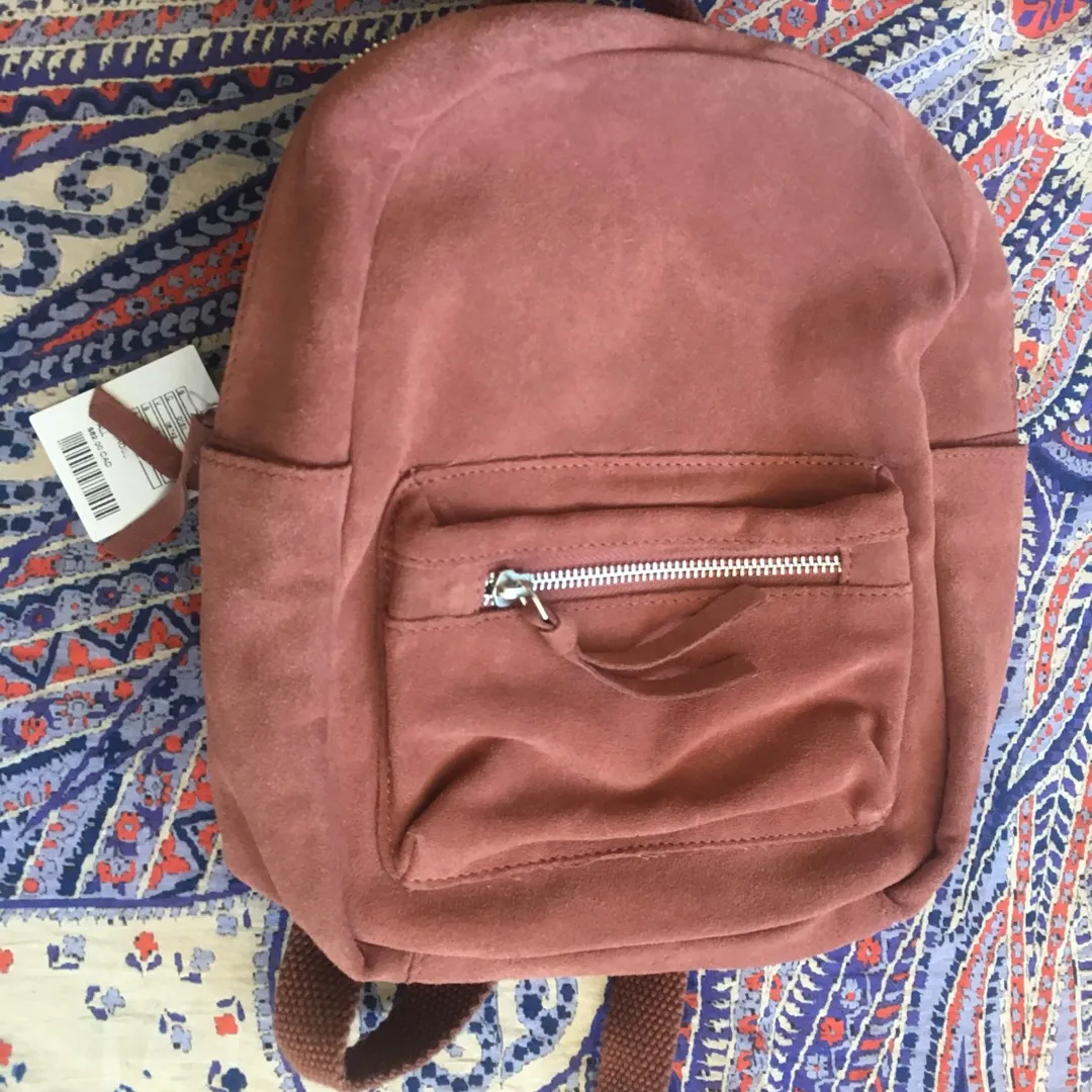 BNWT Urban Outfitters mini classic suede backpack photo 7
