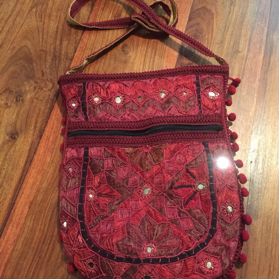 Beautiful Red Ethnic Handbag photo 1