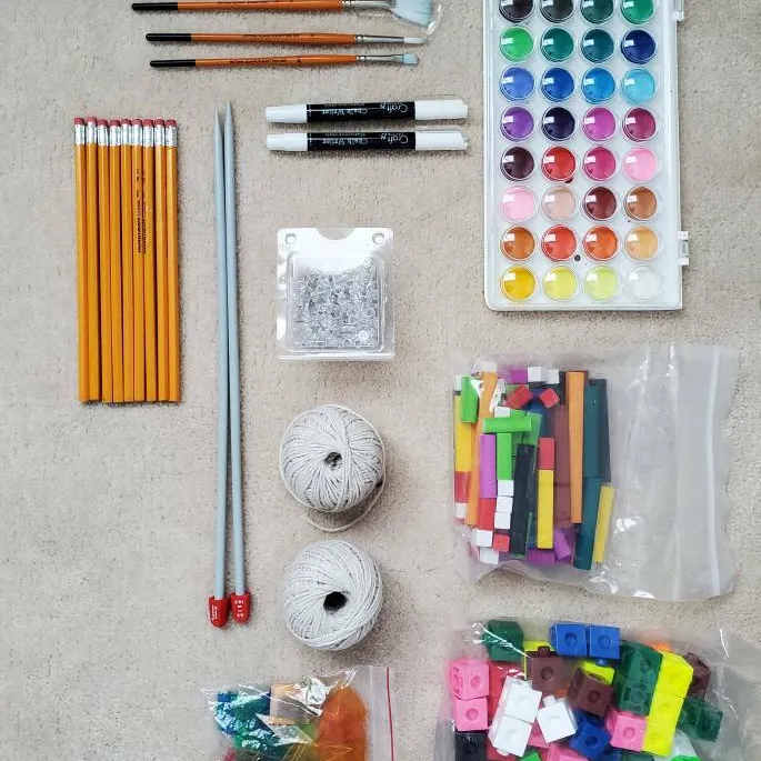 Paint, Paintbrushes, Math Manipulatives, Chalk Writers photo 1
