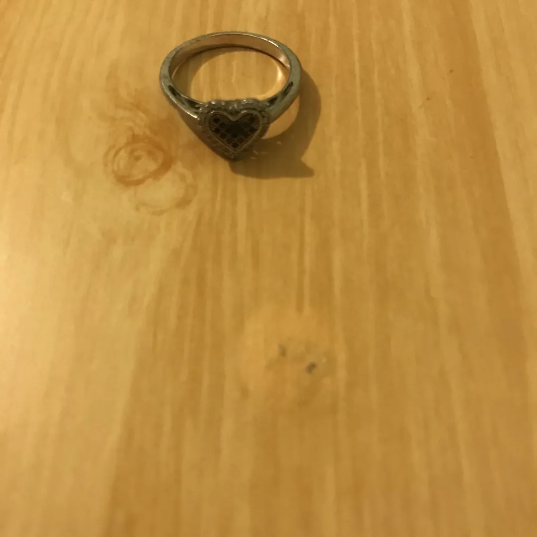 Black Diamond Heart Ring photo 1