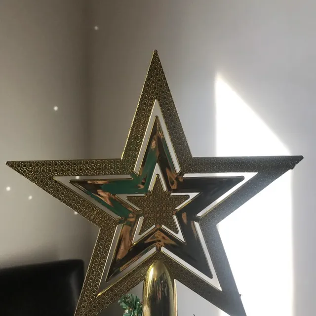 Christmas Tree Topper Gold Star photo 1