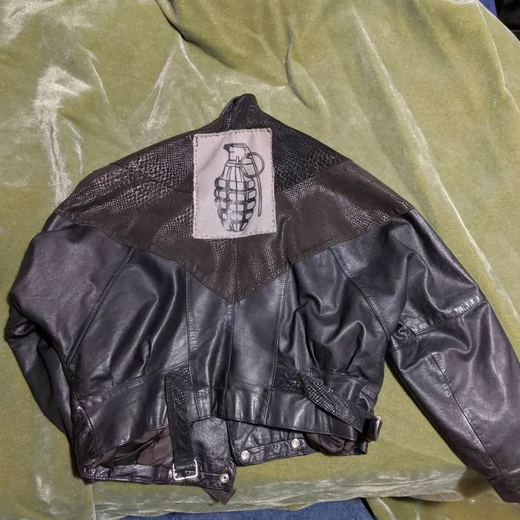 Black Leather Jacket Size Small photo 1