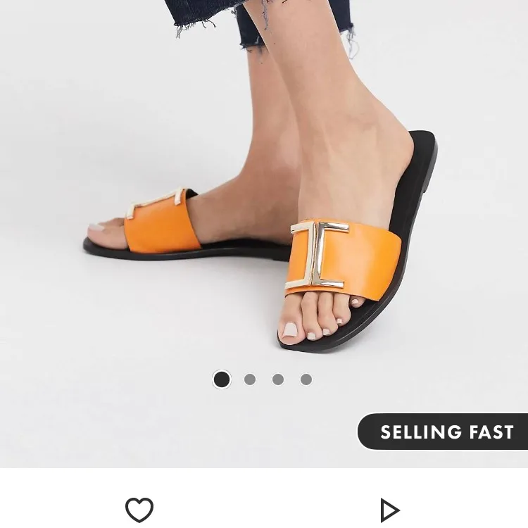 Size 9 Asos Sandals In Orange photo 1