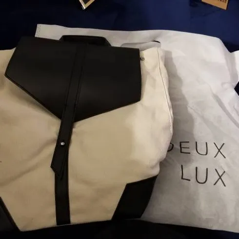 NEW DEUX LUX Canvas And Vegan Leather Backpack photo 3