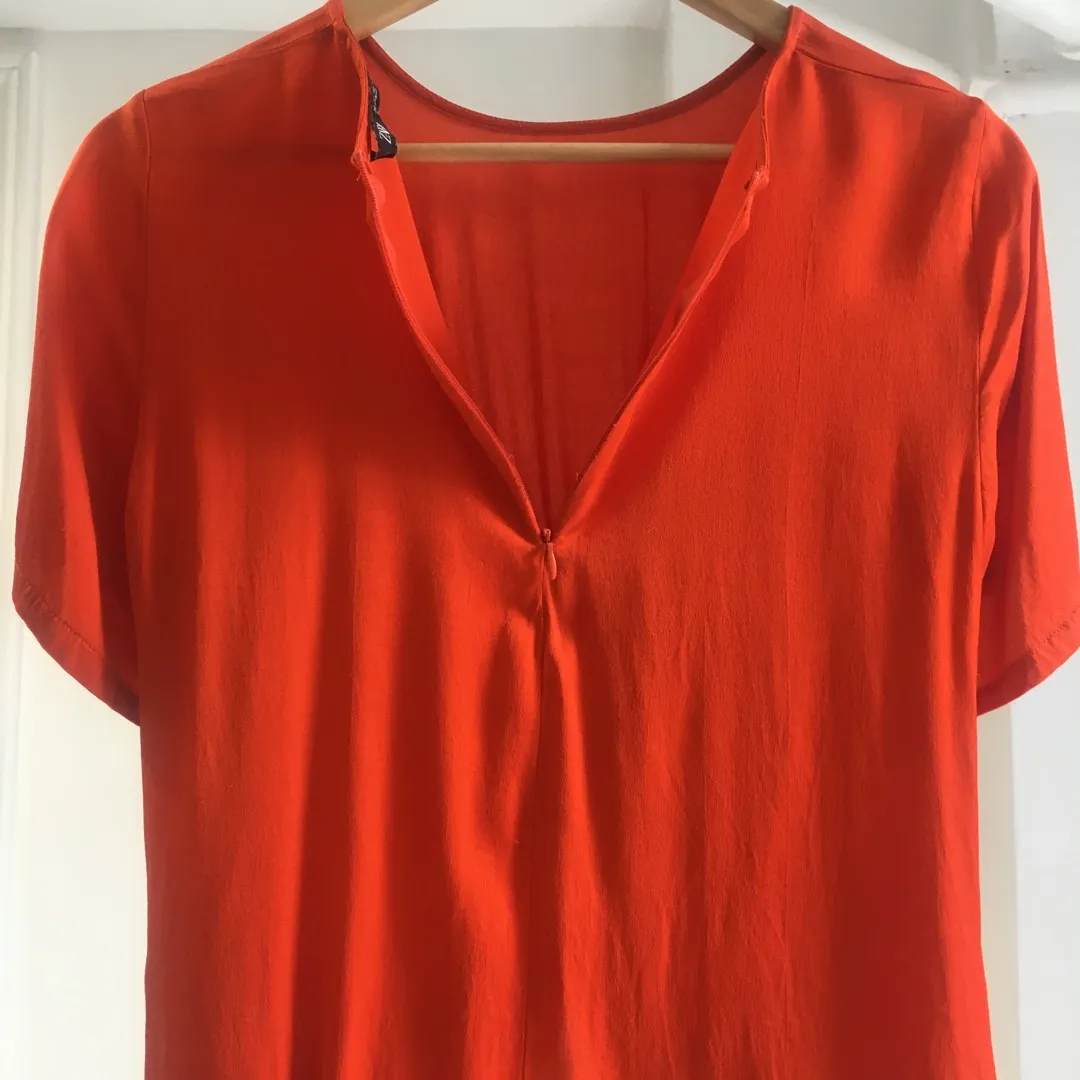 Burnt Red Zara Top Size Small photo 6