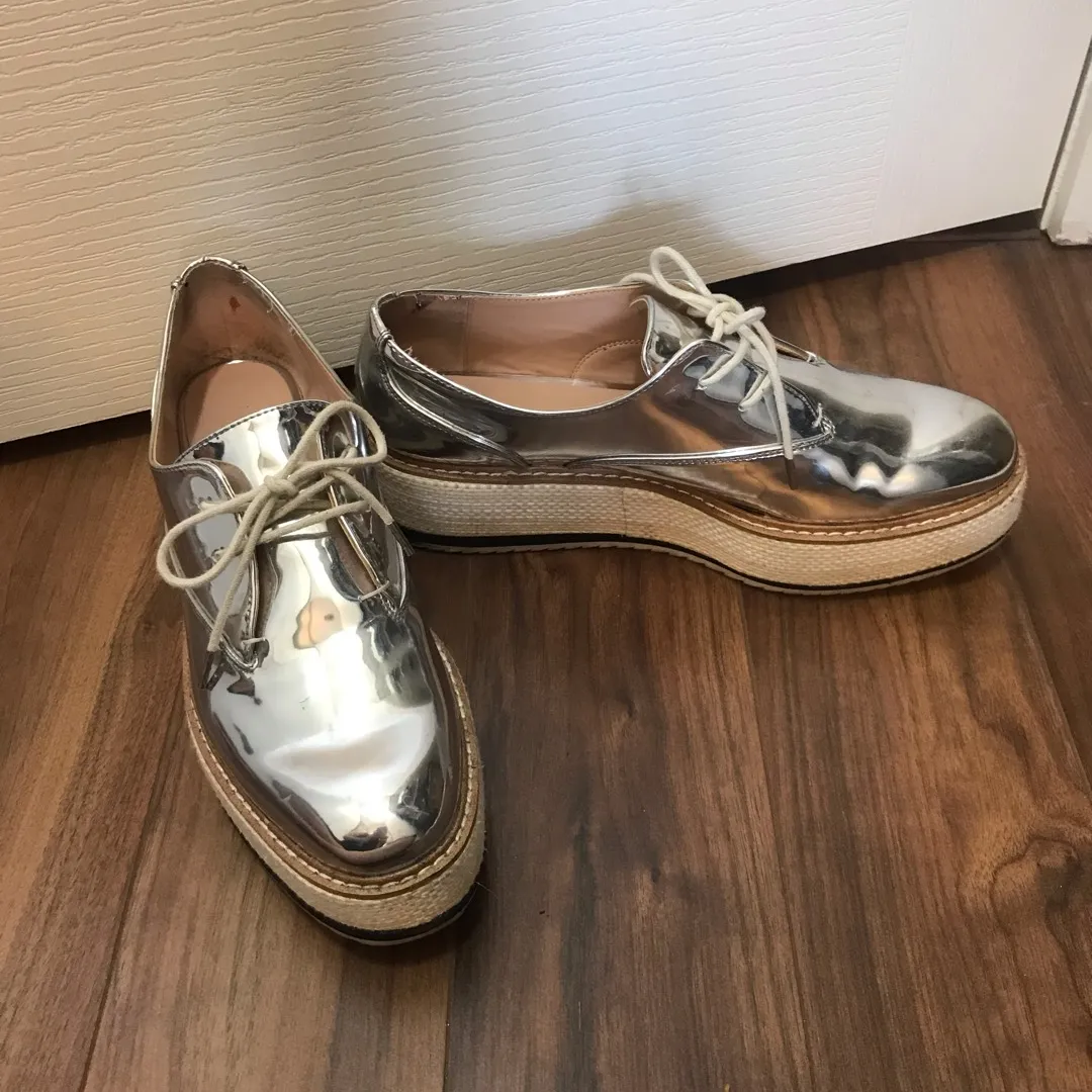 Metallic Silver Shoes photo 1