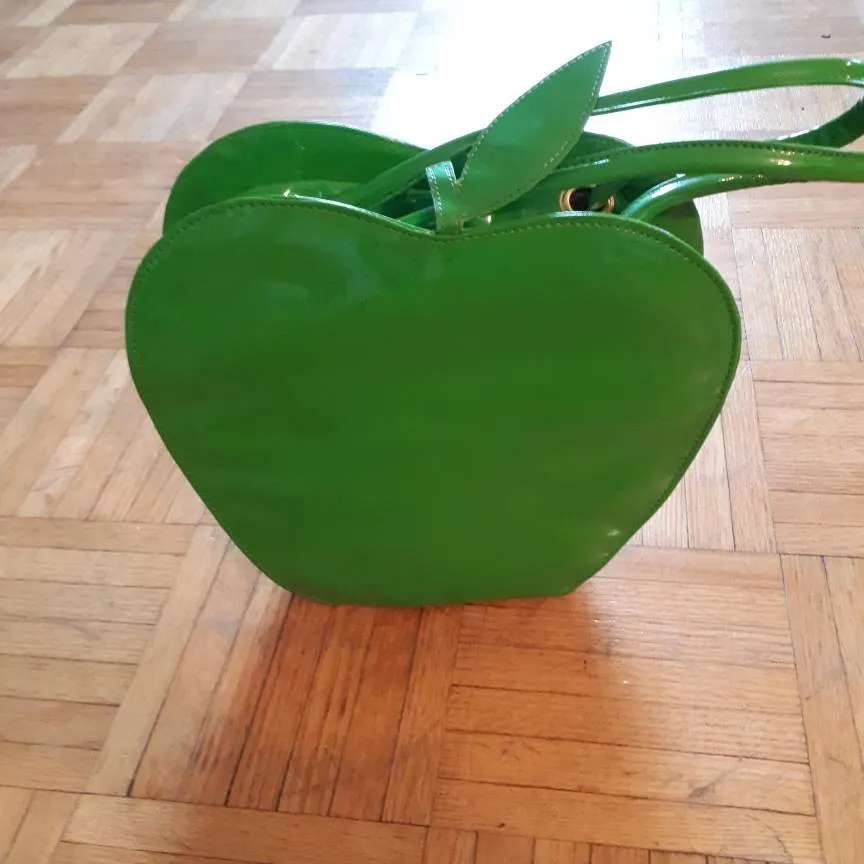 Green PVC Apple Purse! photo 5