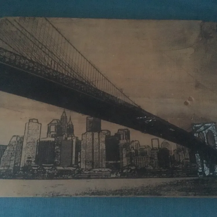 Brooklyn Bridge Art On Reclaimed Wood photo 1