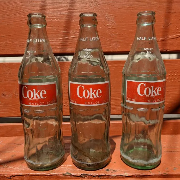 3 Vintage Coke Bottles photo 1