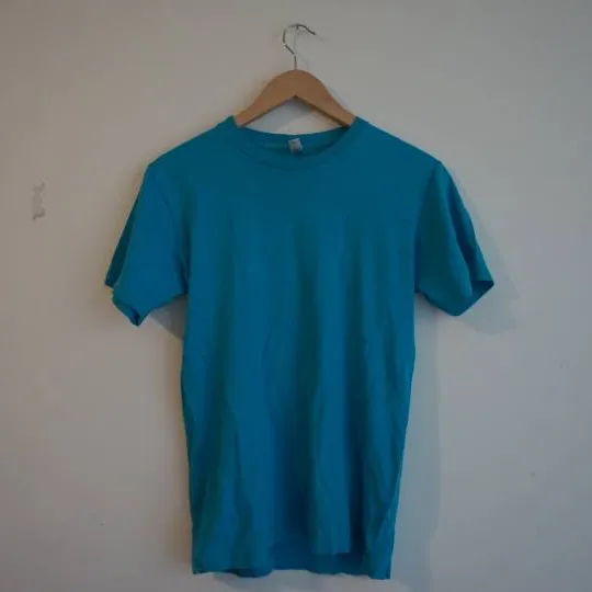 American Apparel Turquoise T Shirt (Size Small) photo 1