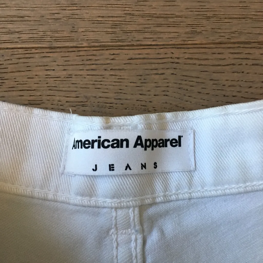 American Apparel High Rise White Shorts photo 4