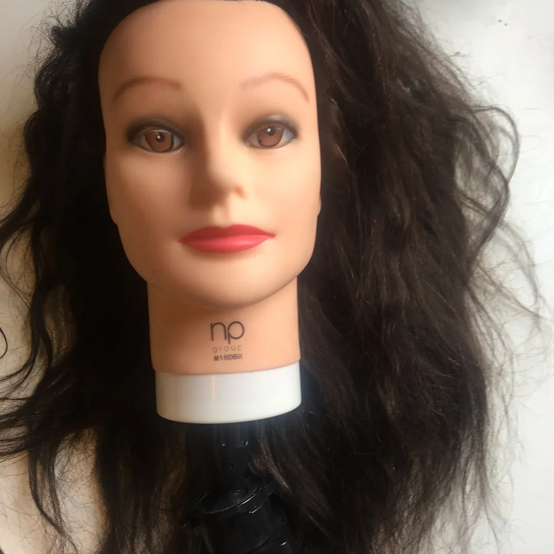 Real Hair Mannequin Head + Table Clamp photo 1
