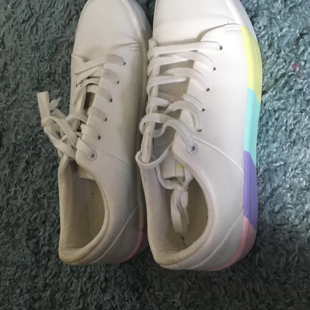 white and pastel aldo sneakers photo 1