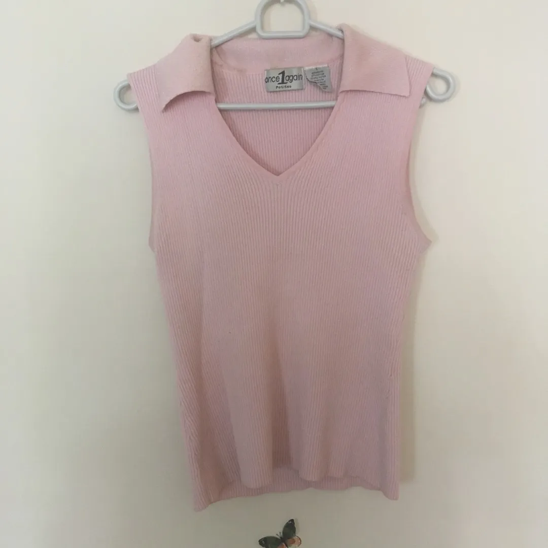 baby pink top with collar photo 1