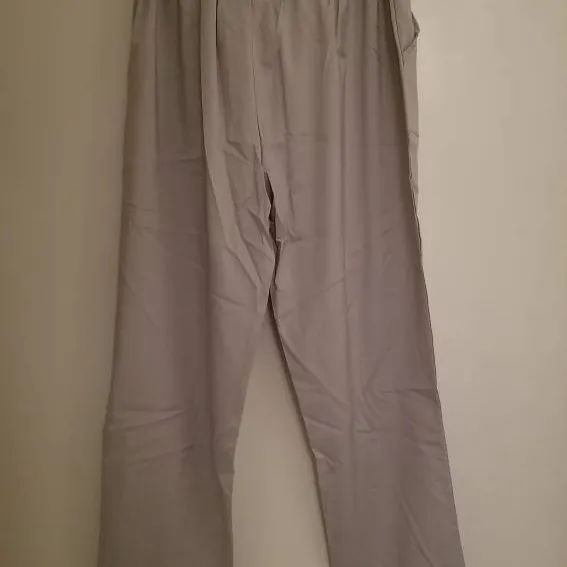 Grey Paper Bag Pants with Bow & Pockets photo 7