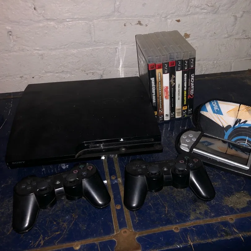 PS3 w/ games + PSP w/ games photo 1