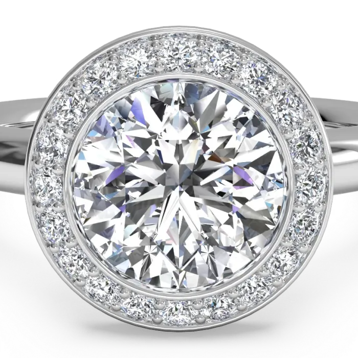 The Diamond Hedge offers bezel engagement rings. photo 1
