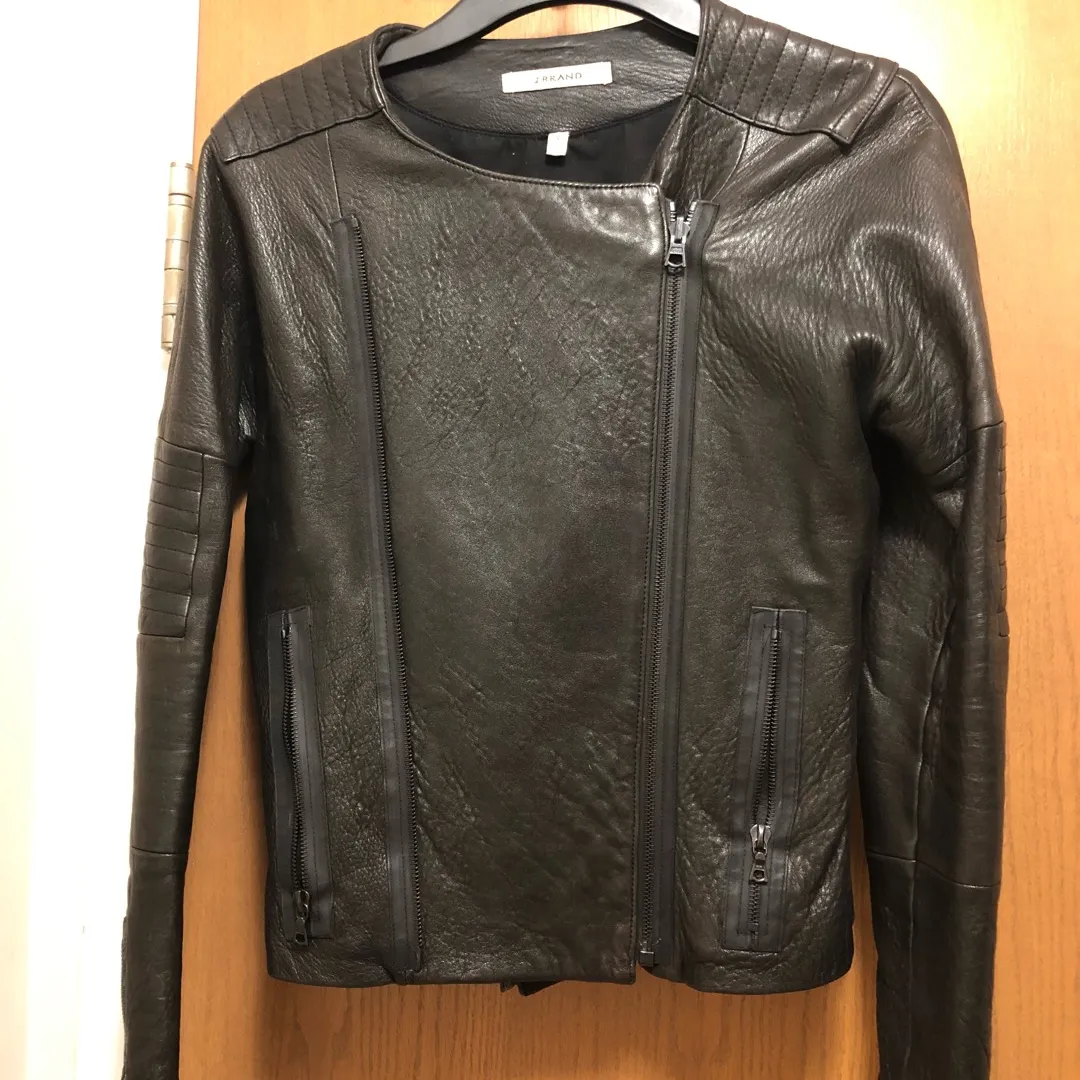 J Brand Lambskin Leather Jacket - Small photo 1