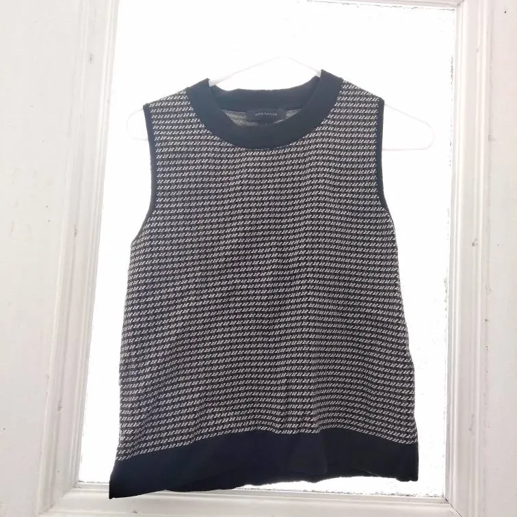 Ann Taylor Houndstooth Sweater Vest photo 4