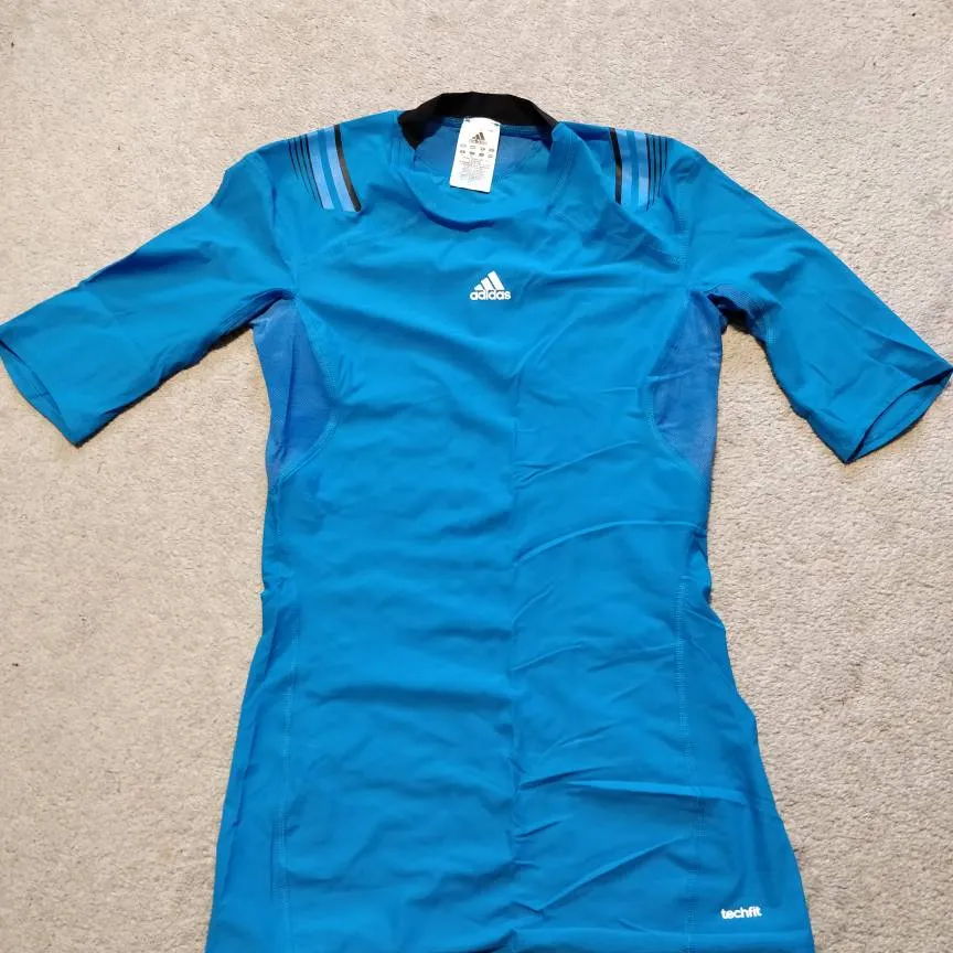 Adidas Blue Compression Shirt - Medium photo 1