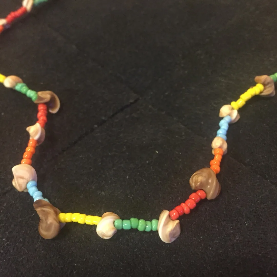 Rainbow Bead And Shell? Necklace photo 3