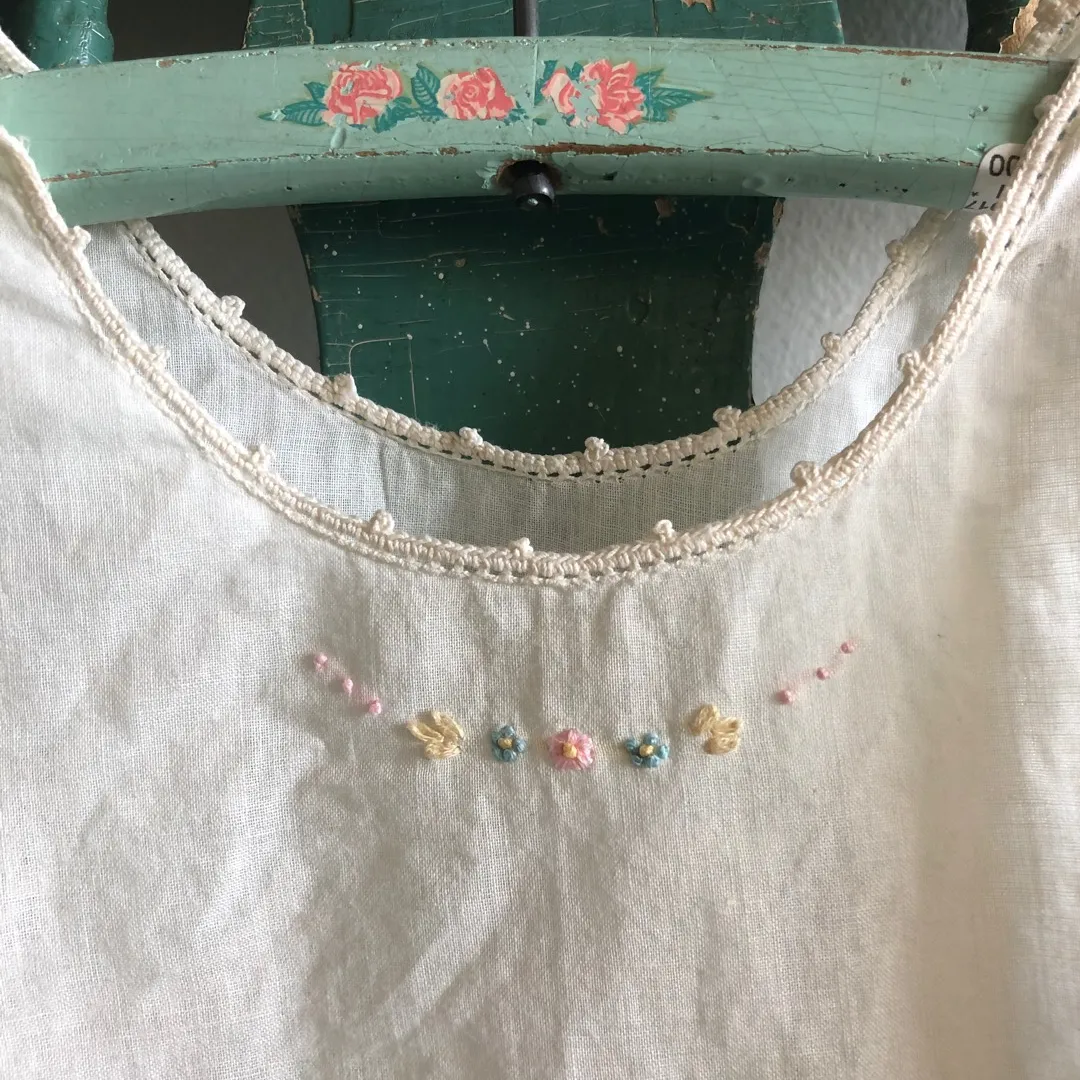 Vintage Floral Embroidered Baby Dress photo 4
