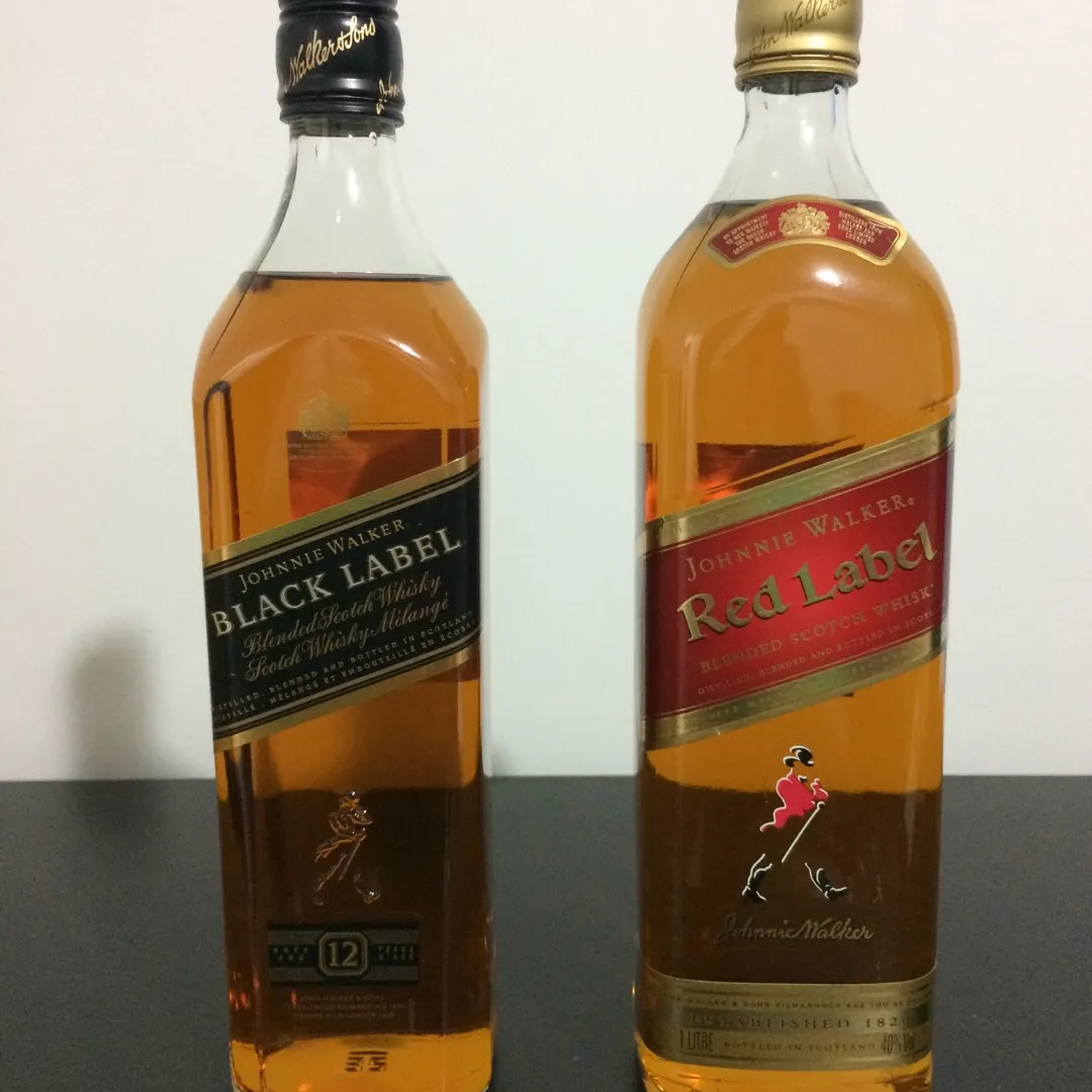 Johnnie Walker Red Label (1L) And Black Label (750mL)! photo 1