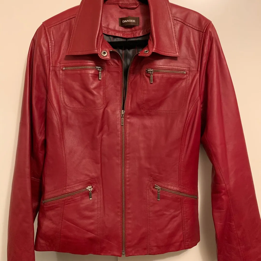 Danier Red Leather Jacket - XXL photo 1