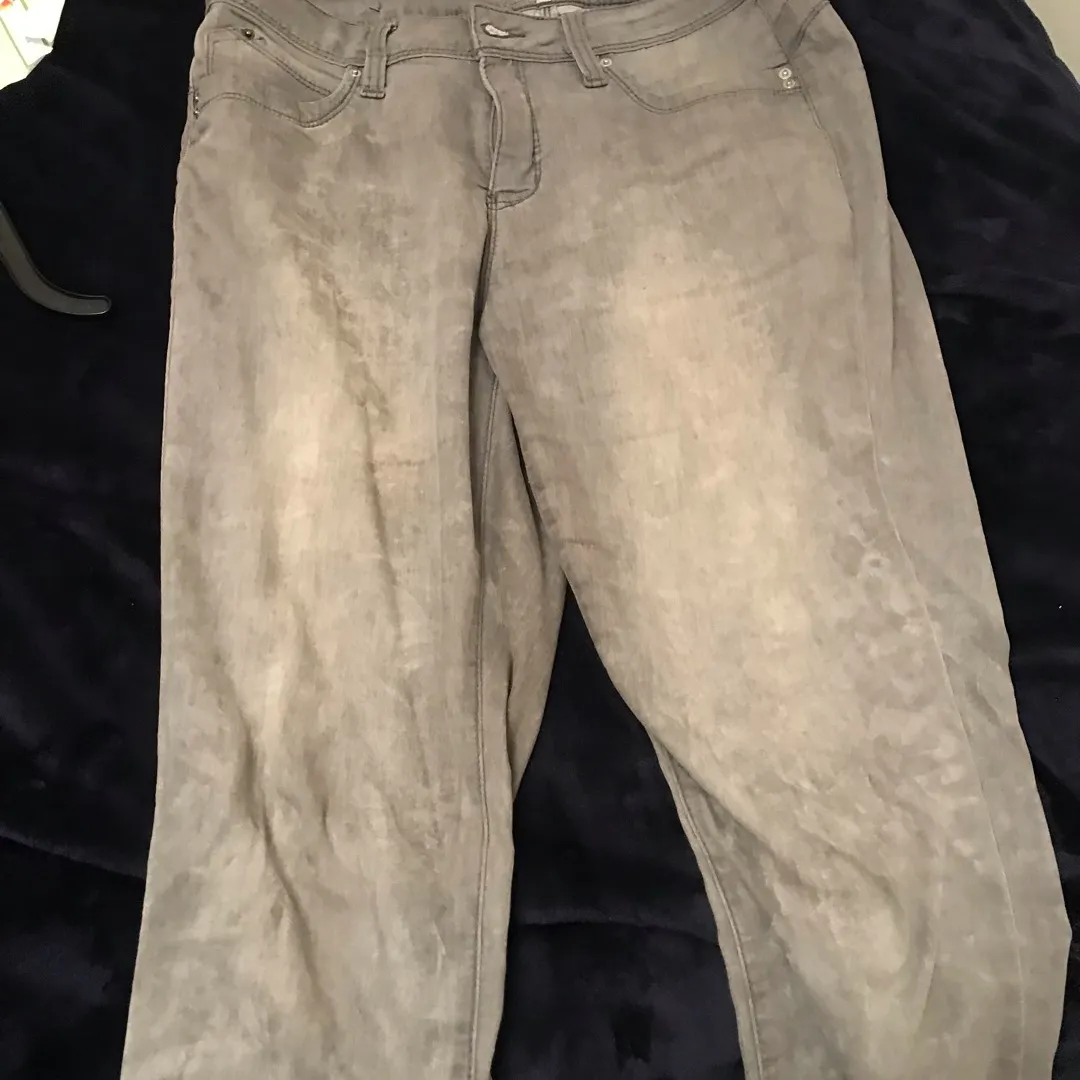 Acid Washed Grey Jeans photo 1