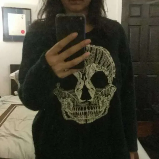 Embroidered Skull Sweater photo 1