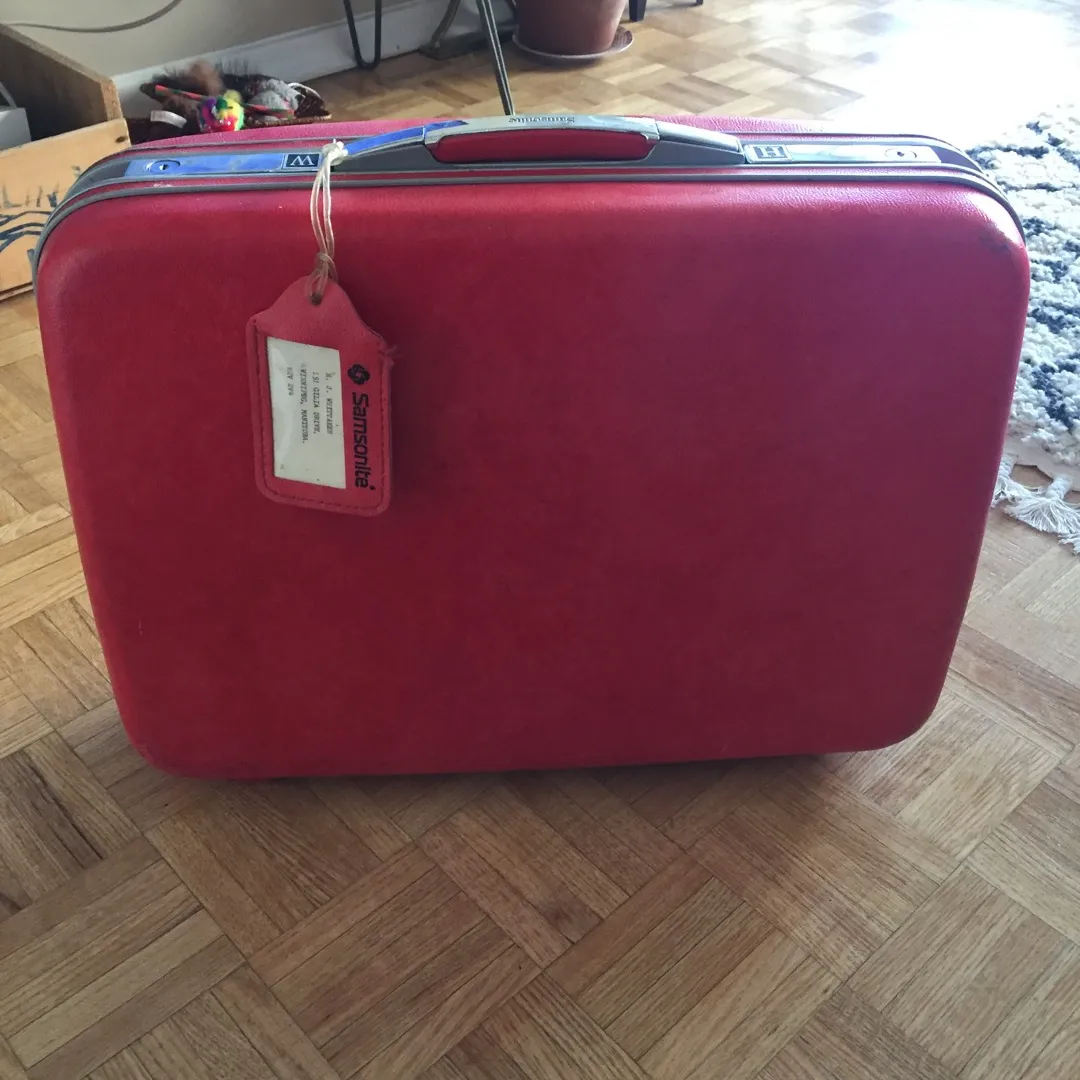 Red Vintage Samsonite Luggage photo 1