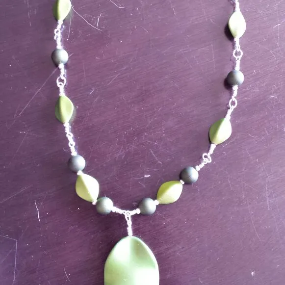 Hand Made Ceramic Matte Beaded Necklace photo 1