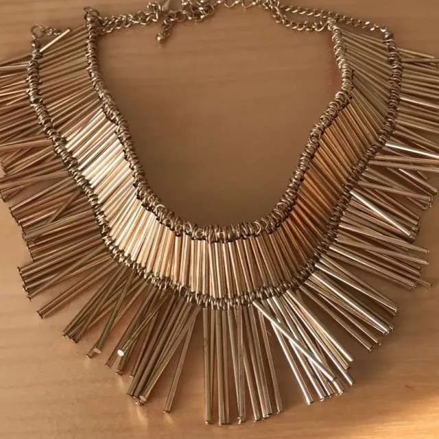Gold Statement Necklace photo 1
