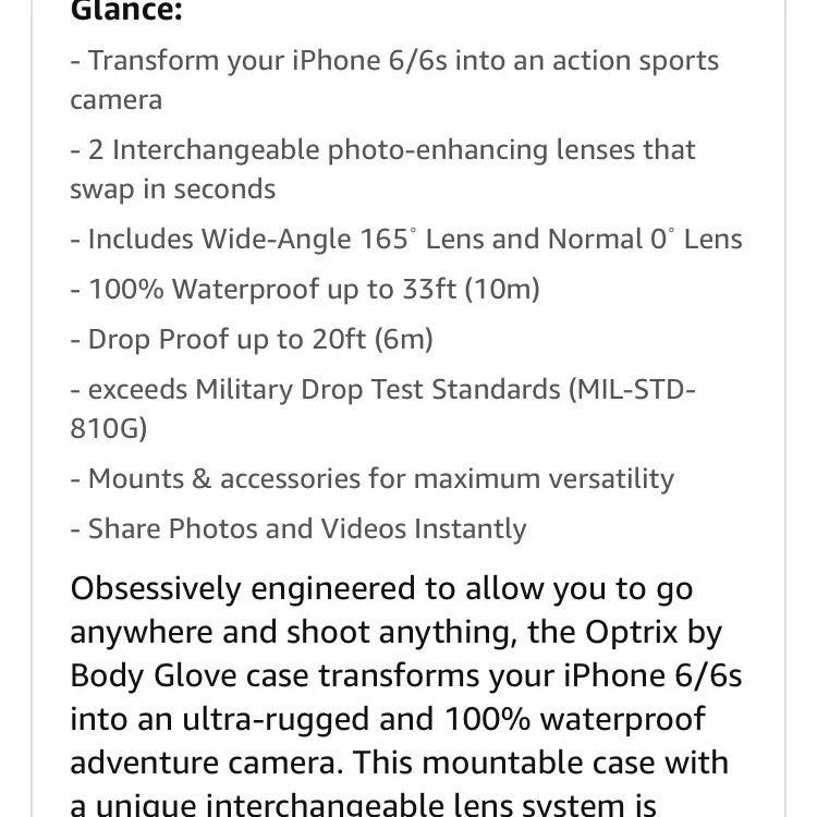 OPTRIX IPHONE 6 Waterproof Case And Lenses photo 5