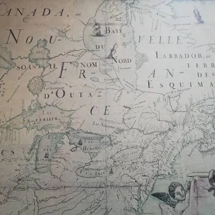 1600's Quebec Map Wall Art photo 5