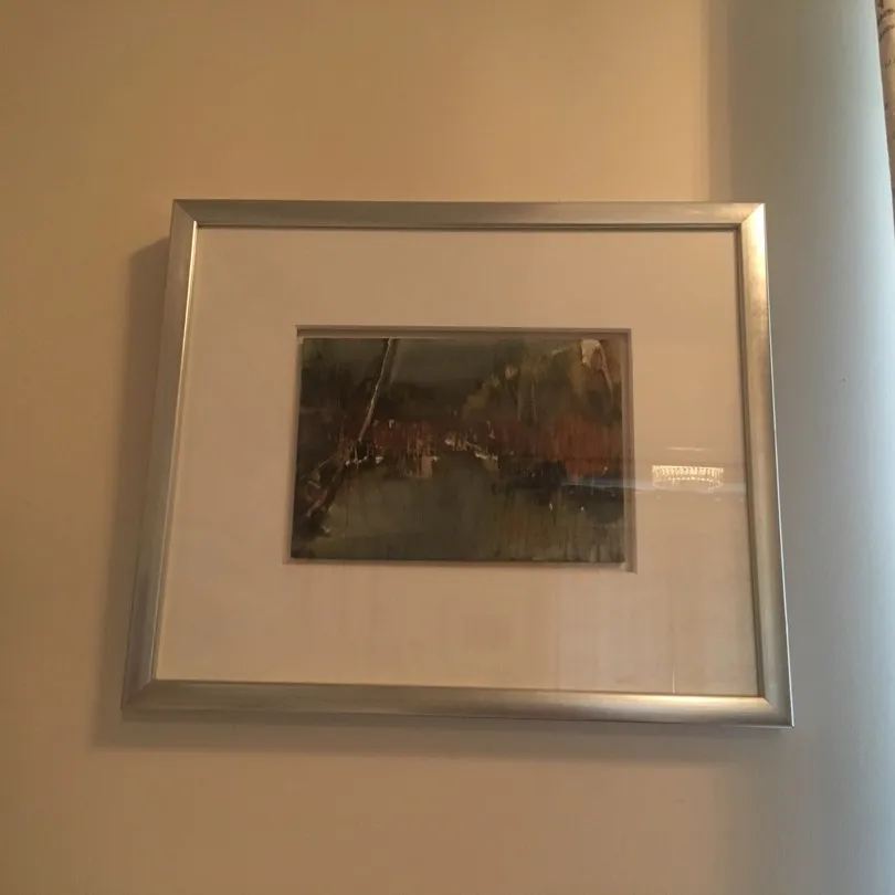 Framed Oil on Panel photo 1