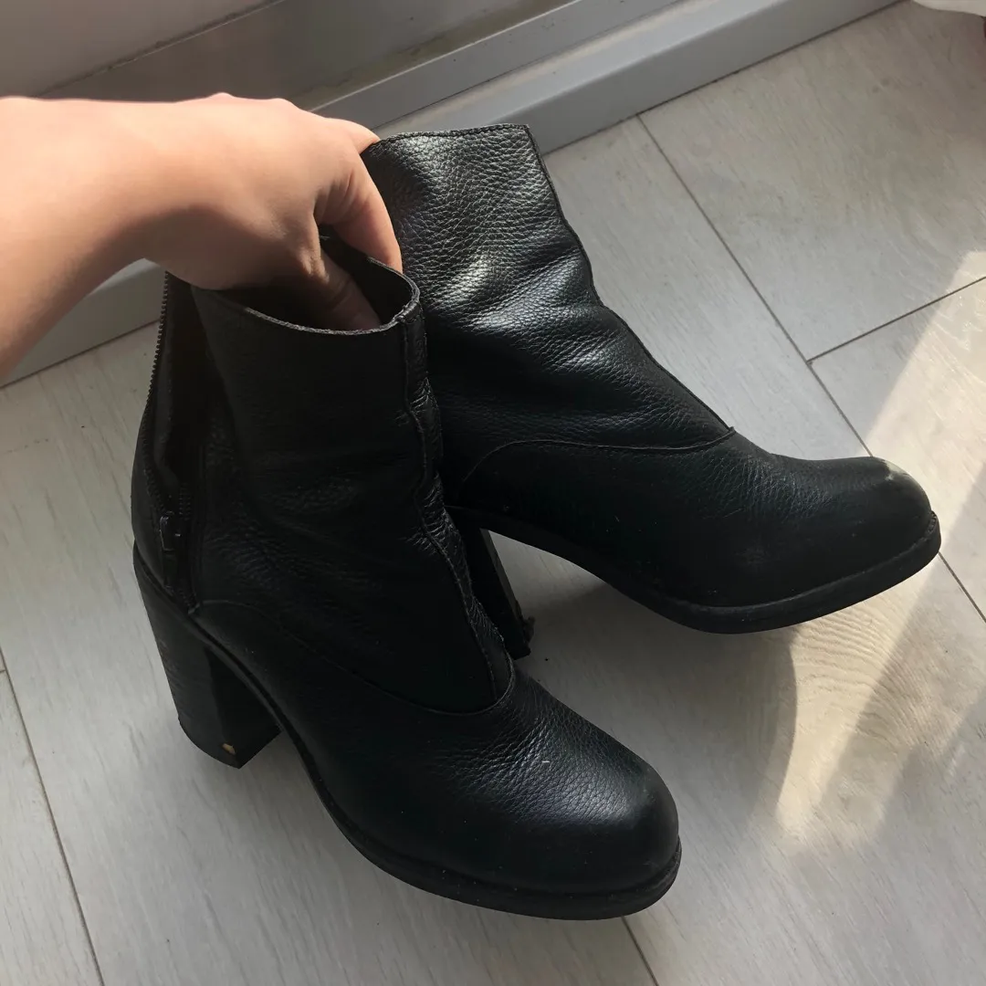 Black Jeffrey Campbell Leather Booties photo 3