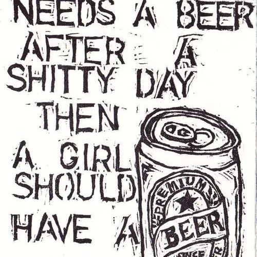 If a girl needs a beer... Greeting Card photo 1